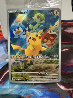 Pokemon Pikachu Full Art Promo Holo 027 SVP Black Star Promos (Sealed) - Image 1