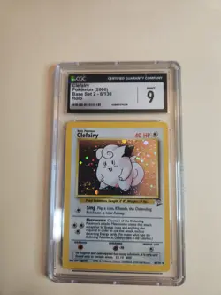 2000 Pokemon Base Set 2 #6/130 Clefairy Holo 🔥CGC 9🔥 - Image 1