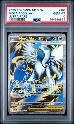 2025 POKEMON MEG EN-MEGA EVOLUTION #161 MEGA ABSOL EX ULTRA RARE PSA 10 - Image 1