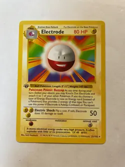 Electrode 21/102 Base Set Pokemon 1st edition Shadowless - Image 1