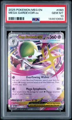 2025 Pokemon Mega Gardevoir 60/132 Mega Evolutions EX PSA 10 - US SELLER - Image 1