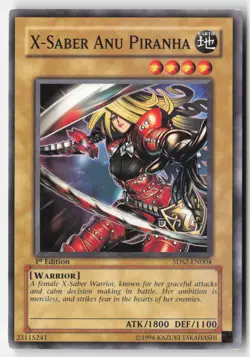 Yugioh - X-Saber Anu Piranha 5DS2-EN004 1st Edition - 5D's Starter Deck 2009 - Image 1