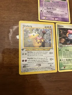 Pokemon TCG Yuka Morii Lot Xatu Girafarig Gloom Lot 3 Cards - Image 3