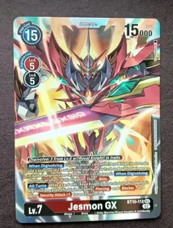 Jesmon GX Xros Encounter BT10-112 Digimon Foil Holo Card Secret Rare SEC 02 - Image 1