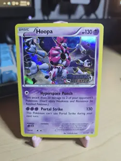 Hoopa XY147 Steam Siege Stamped Holo Black Star Promo Rare Pokemon Card - Image 1