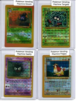 1996 Pokemon Vending Machine Sticker Cards Lot (8) Gloom Tangela Gastly Pidgey - Image 3