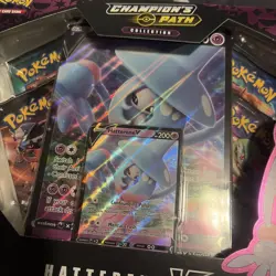 POKEMON TCG Champion's Path Hatterene V Box Booster Packs + Foil Promo Card - Image 3