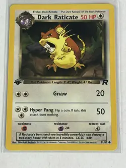 Dark Raticate 51/82 -Team Rocket 1st Edition - Pokemon Card - Image 1