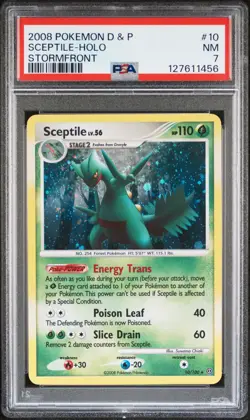 Pokemon Card Sceptile 10/100 Holo Foil Stormfront PSA 7 NM - Image 1