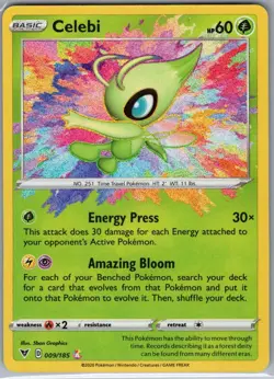 Celebi 009/185 SWSH04: Vivid Voltage - Pokemon Card - NM - Image 1