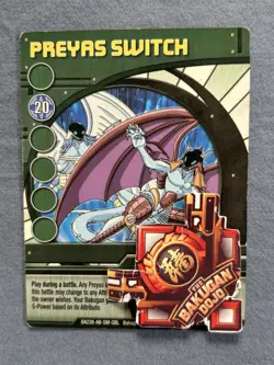 Bakugan Preyas Switch 🟢 Green Ability Card 43/48b Preyas Angelo Diablo - Image 1