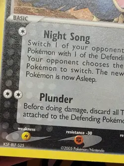 Murkrow Pokemon Card EX Unseen Forces Reverse Holo 2005 Nintendo VTG TCG - Image 5