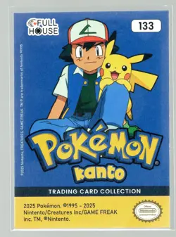 2025 Pokemon Kanto Full House - Green Cracked Ice Holo-EEVEE #133 - Image 2