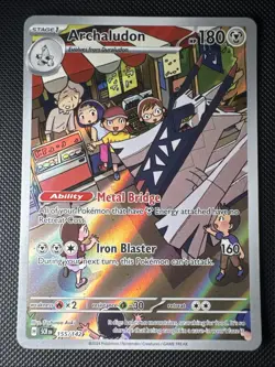 Archaludon 155/142 Sv07: Stellar Crown Holo Pokemon Card Nm - Image 1