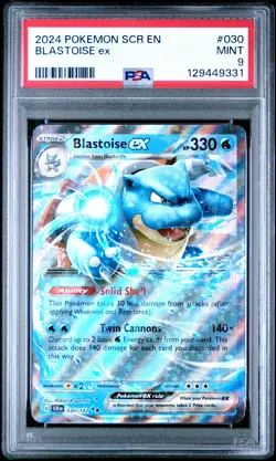 2024 POKEMON SCR EN-STELLAR CROWN #030 BLASTOISE EX PSA 9 - Image 1