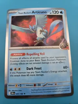 Pokemon Destined Rivals - Team Rocket's Articuno Holo- 051/182 LP - Image 1