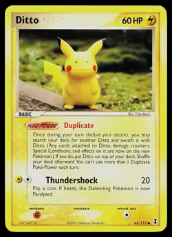 Pokemon Card - Ditto (Pikachu) Delta Species 63/113 Common - Image 1