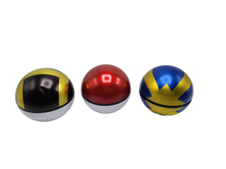 Pokemon TCG - Empty Pokeball Tins - Lot of 3- Black Blue Gold Red Dented/Writing - Image 2