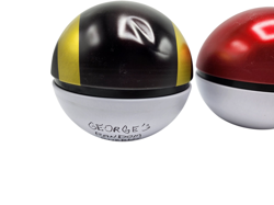 Pokemon TCG - Empty Pokeball Tins - Lot of 3- Black Blue Gold Red Dented/Writing - Image 3