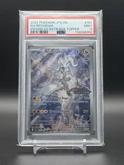 Pokemon N's Reshiram Illustration Rare Holo Sv09 Box Topper PSA 9 - Image 1