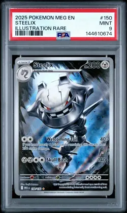 2025 POKEMON MEG EN-MEGA EVOLUTION #150 STEELIX PSA 9 - Image 1