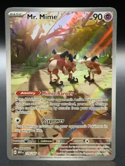 Mr. Mime 179/165 Illustration Rare Sv: Scarlet & Violet 151 Holo Pokemon TCG NM - Image 1