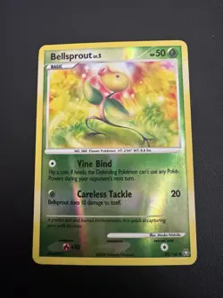 POKEMON TCG BELLSPROUT 85/146 D&P LEGENDS AWAKENED REVERSE FOIL COMMON!! - Image 1