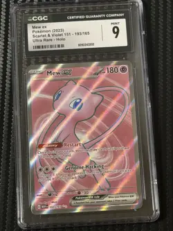 Mew EX Pokemon 193/165 Scarlet & Violet, CGC graded MINT 9 - Image 1