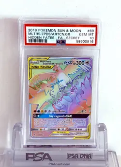 Pokemon Moltres & Zapdos & Articuno GX (Secret) 69/68 Hidden Fates Holo PSA 10 - Image 1