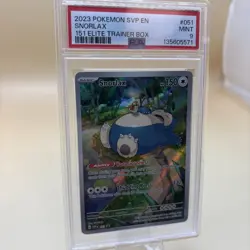 2023 POKEMON SVP EN-SV BLACK STAR PROMO 151 ELITE TRAINER BOX #051 SNORLAX PSA 9 - Image 3