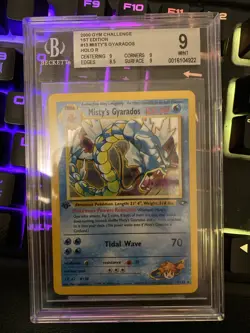 2000 POKEMON GYM CHALLENGE HOLO-1ST ED #13 MISTY'S GYARADOS BGS 9 - Image 1