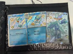 Quaxly 082 Quaxwell 083 Quaquaval ex 084 Paldean Fates Shiny NM Pokemon TCG Set - Image 1