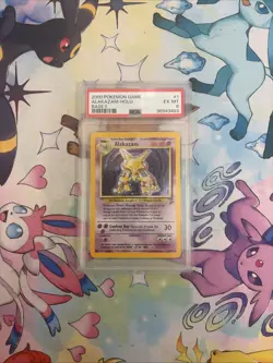 1999 Pokemon Game Alakazam Base-Set 2 Holo #1 PSA 6 EX-MT - Image 1