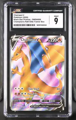 Pokemon Charizard V: SWSH050 Black Star Promo Holo - Champion's Path - CGC 9 - Image 1