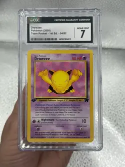 Pokemon 2000 Team Rocket - 1st Ed. #54/82 Drowzee CGC 7 - Image 1