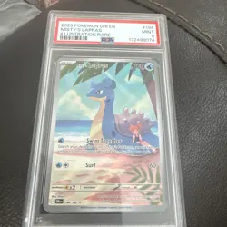 2025 Pokemon Destined Rivals Illustration Rare Misty's Lapras Holo #194 PSA 9 - Image 1