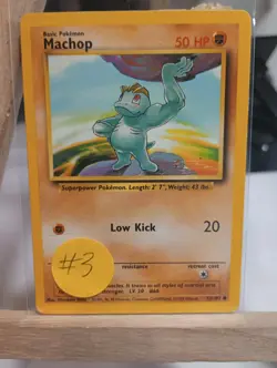 Pokemon Machop 52/102 - Base Set Common - Image 1