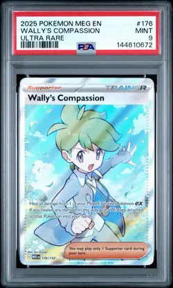 2025 POKEMON MEG EN-MEGA EVOLUTION ULTRA RARE #176 WALLY'S COMPASSION PSA 9 - Image 1
