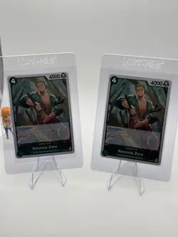 Bandai One Piece Card Game Roronoa Zoro PRB02-006 rare x2 Lot - Image 1