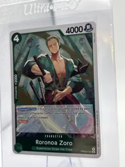 Bandai One Piece Card Game Roronoa Zoro PRB02-006 rare x2 Lot - Image 2