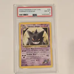 Pokemon 2000 Sabrina's Gengar Card #29/132 PSA 8 Gym Challenge - Image 1