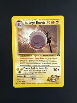 Lt. Surge's Electrode 52/132 Gym Challenge Pokemon Card - Image 1