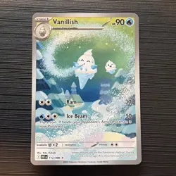 Pokemon TCG Vanillish Card 112/086 White Flare Illustration Rare NM/M Full Art - Image 1