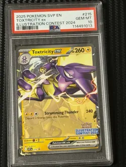 PSA 10 GEM MINT Toxtricity ex 215 Illustration Contest 2024 Pokemon Card - Image 1