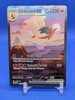 Pokemon TCG Charizard EX Scarlet & Violet 151 Card 199/165 MP - Image 1