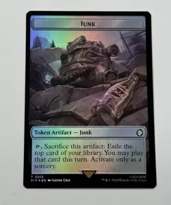 MTG Card Double Foil Token Zombie Mutant Junk 0007/0015 Fallout Magic NM SEE PIC - Image 1