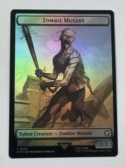MTG Card Double Foil Token Zombie Mutant Junk 0007/0015 Fallout Magic NM SEE PIC - Image 2