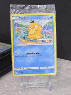 Pokemon Card Psyduck 28/149 Build A Bear Workshop Promo 2017 Exclusive SEALED - Image 3
