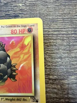 Never Played 1st EDITION - Golem Graveler Geodude Fossil VINTAGE Pokemon Card - Image 5