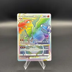Pokemon TCG Charizard VSTAR Rainbow Secret Rare Card Brilliant Stars 174/172 - Image 1